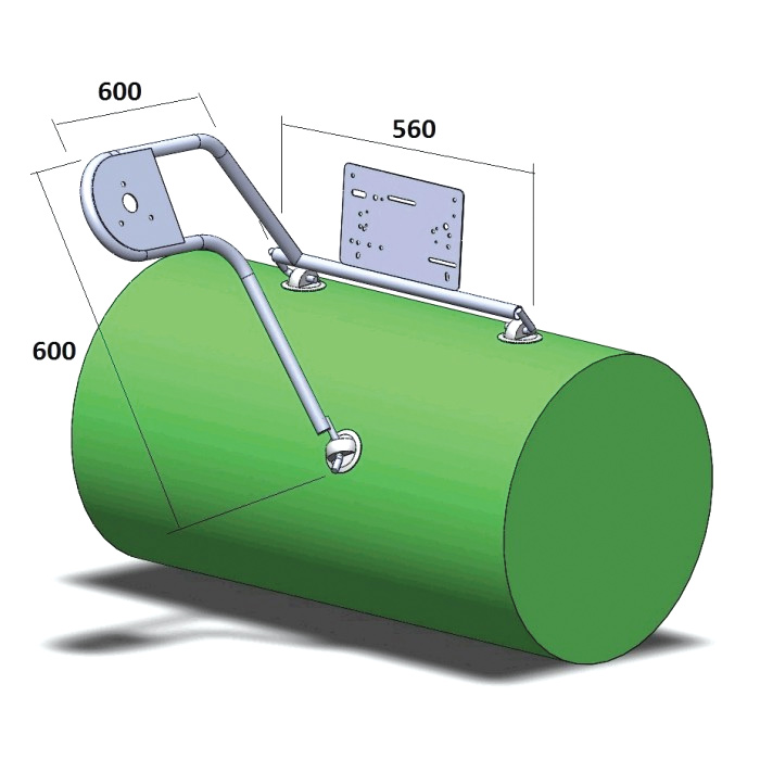 Стойка рулевая с креплением на баллон надувной лодки 25мм в Новочеркасске