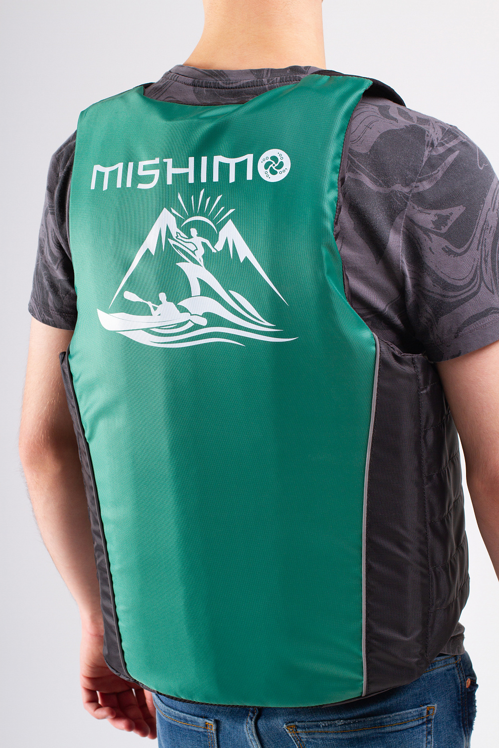 Жилет спасательный MISHIMO PRO Премиум качества Черно-зеленый в Новочеркасске