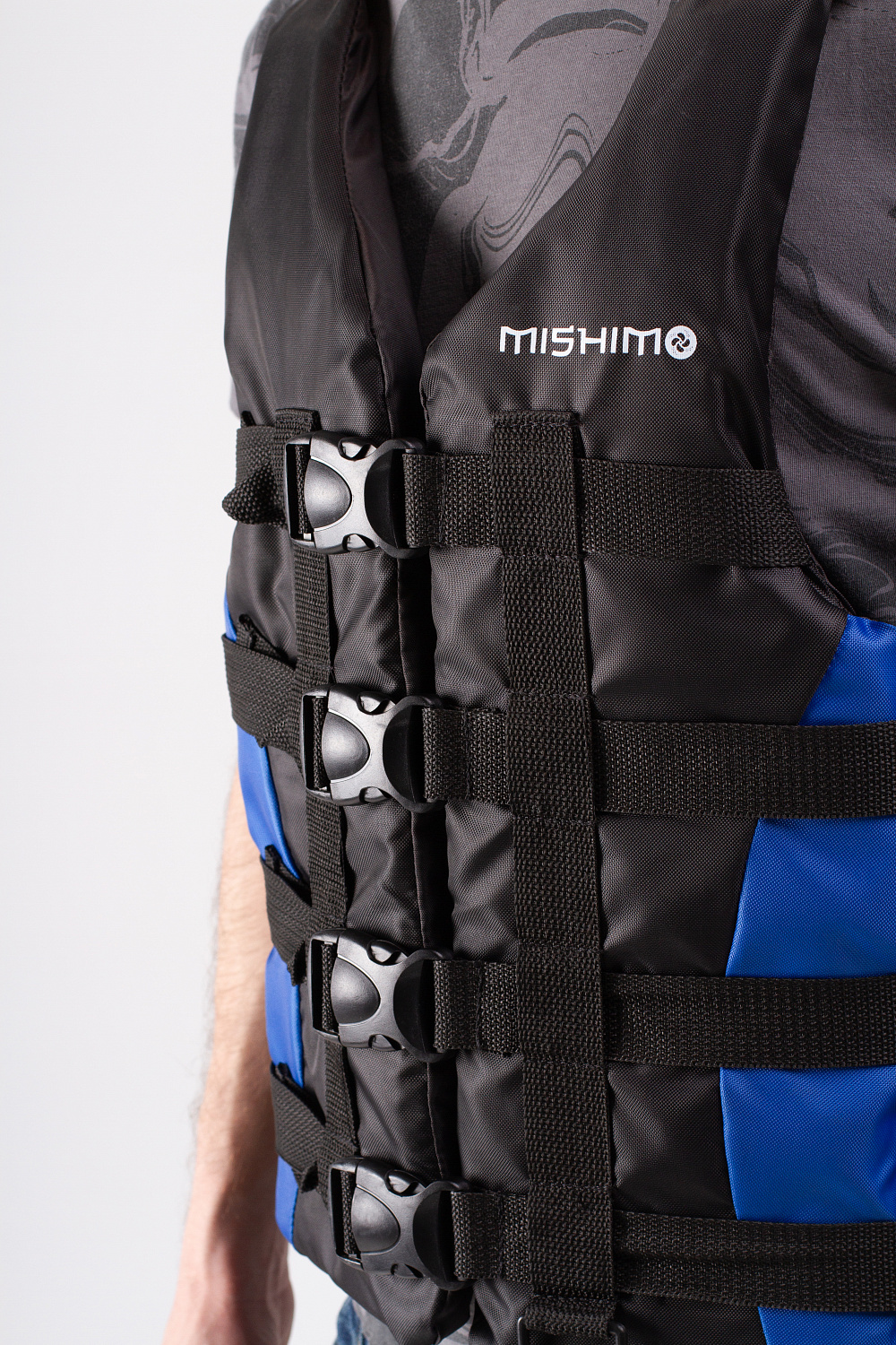 Жилет спасательный MISHIMO PRO Премиум качества Черно-синий в Новочеркасске